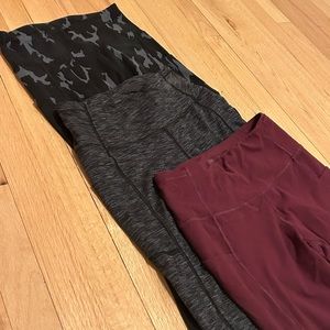 Iuga High Waist Leggings Tummy Control Gym Athletic Women's Size S SET OF 3